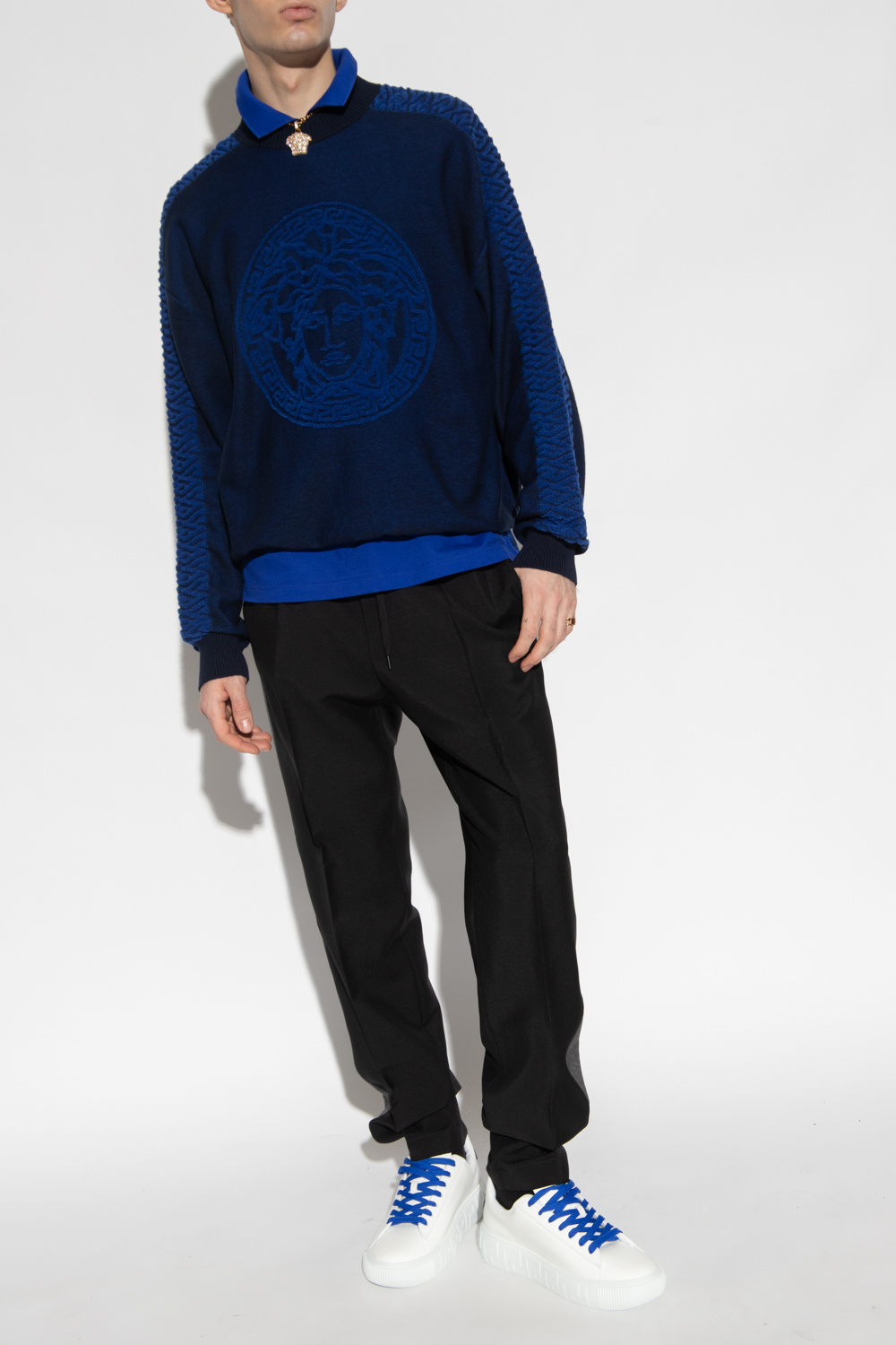 Versace hot sale blue sweatshirt